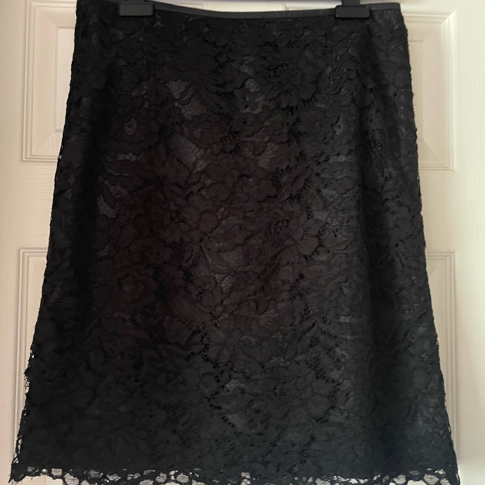 2 for $20! Tahari Black Lace Pencil Skirt